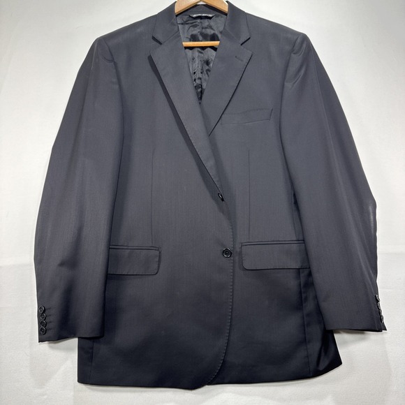 Saks Fifth Avenue Ermenegildo Zegna‎ Suit Blazer Sz 44R TravelerGray Stripes